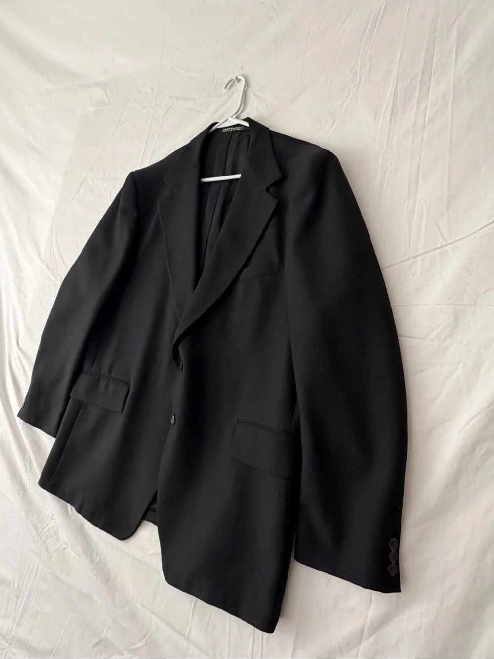 Beallpark Imperial Mens Black Blazer Jacket 2-Button Notch Lapel (A661)